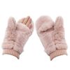 Orityle Eilova Unisex Winter Fluffy Gloves Mittens Windproof Fleece Plush Gloves with Warm Mitten Cover for Women Girls Boys