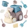 QLT Beach Toys for Toddlers - Kids Sand Toys Includes Beach Bucket, Truck Toy, Scoop, Trowel, Colander, Rake, Sand Castle Toys - Sandbox Toys with Gift Box