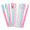 Fluent Writting Pen, 10 Pcs 0.38 mm 10 Color Black Ink Rolling Ball Cute Gel Ink Pen for Student and School Office Supplies (A)