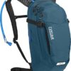 CamelBak M.U.L.E. 12 Mountain Biking Hydration Pack - Easy Refilling Hydration Backpack - Magnetic Tube Trap 100oz, Moroccan Blue/Black