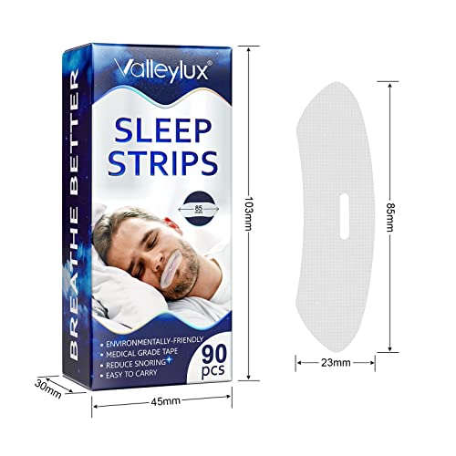 Mouth Tape, Sleep Strip Mouth Tape 90 Count (85mm X 23mm), Mouth Tape for Sleeping, Advanced Gentle Anti Snoring Devices for Less Mouth Breathing, Improve Sleep Quality & Instant Snoring Relief(1 PC) - Image 2