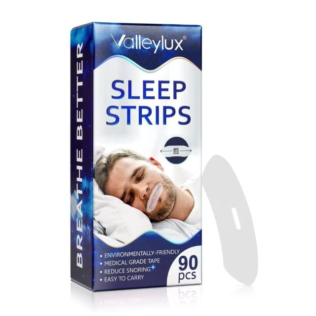 Mouth Tape, Sleep Strip Mouth Tape 90 Count (85mm X 23mm), Mouth Tape for Sleeping, Advanced Gentle Anti Snoring Devices for Less Mouth Breathing, Improve Sleep Quality & Instant Snoring Relief(1 PC)
