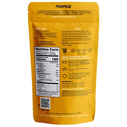 Yolélé Fonio Grain Pilaf Mix African Supergrain Ancient Grains Organic Gluten-Free Non GMO Vegan Protein Fiber Super Food Paleo-Friendly Rice Alternative, Yassa Onion, Lime, and Chili 2-Pack - Image 2