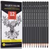 MARTCOLOR Drawing Sketching Pencils Set, 12 Pack Graphite Pencils(14B - 2H), Ideal for Drawing Art, Sketching, Shading, Artist Pencils for Artist Adults Kids Beginner